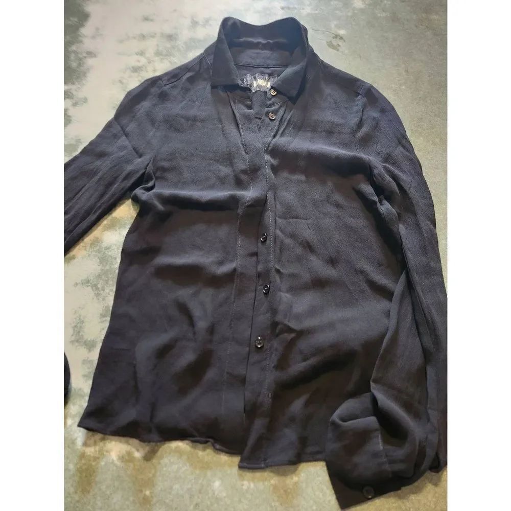 Reformation black button down shirt